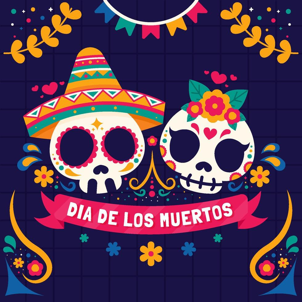 concepto de dia de los muertos vector