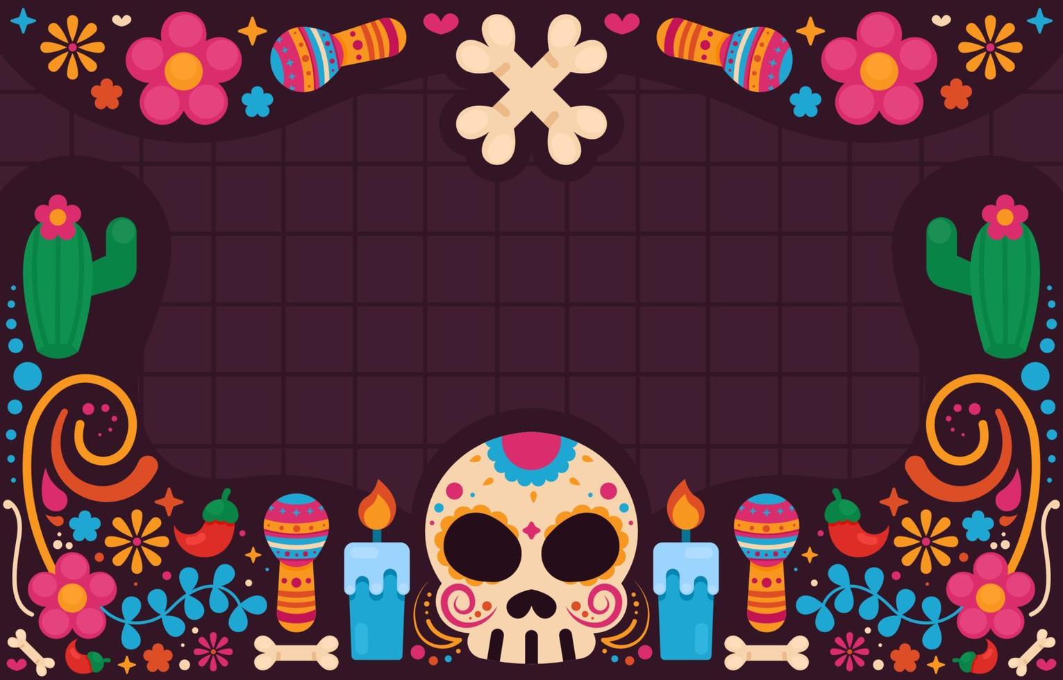 Dia De Los Muertos Background vector