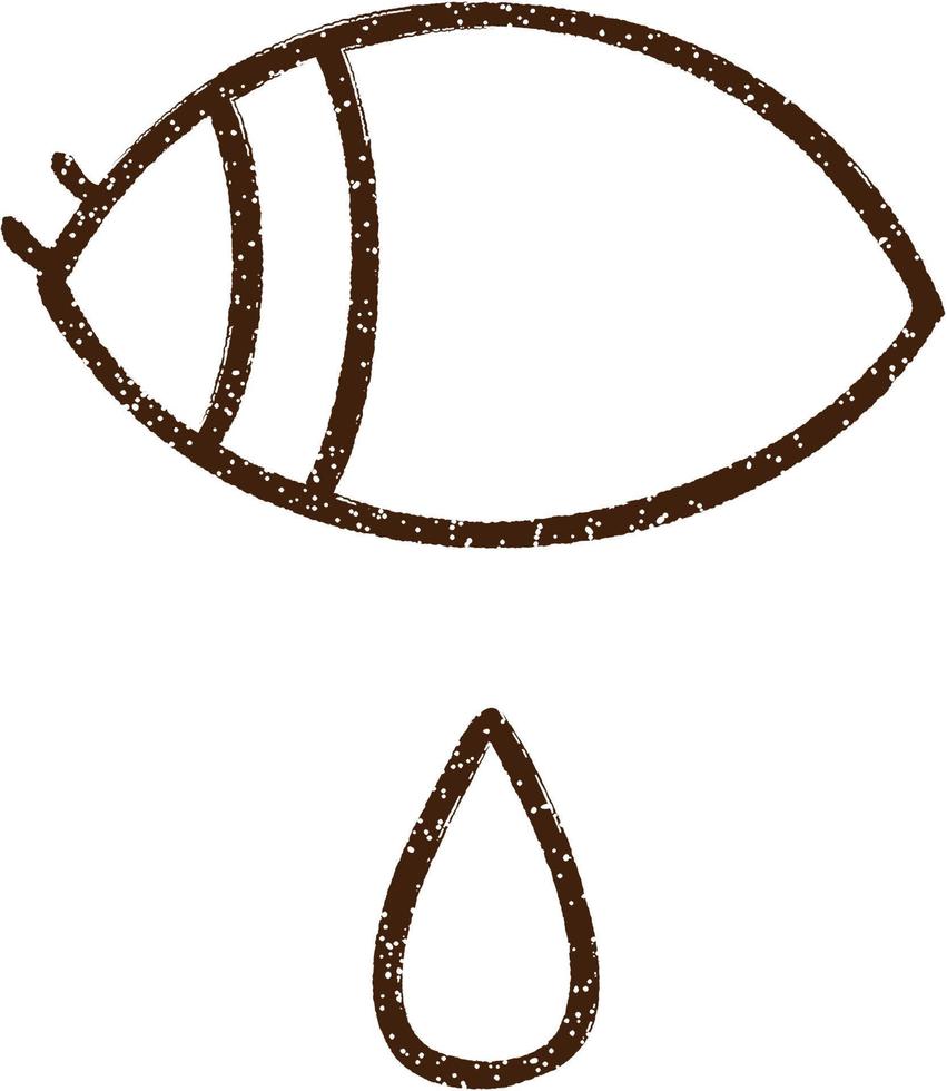 Crying Eye Charcoal Drawing vector