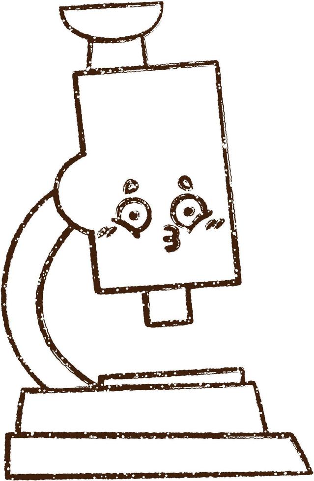 Microscope Charcoal Drawing vector