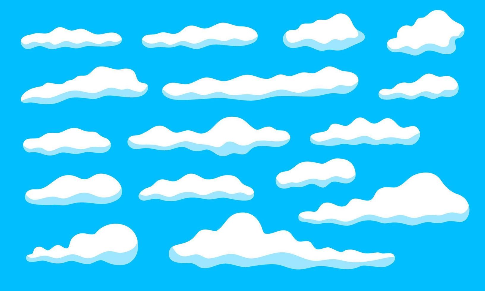 líquido como nubes blancas sobre un fondo azul vector