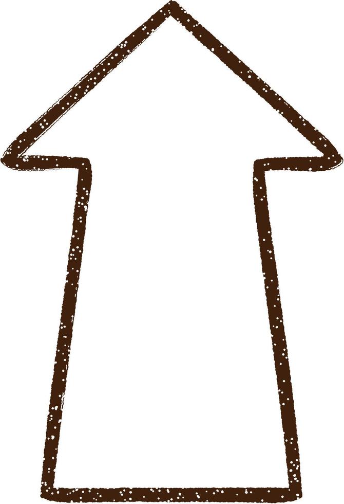 Pointing Arrow Charcoal Drawing vector