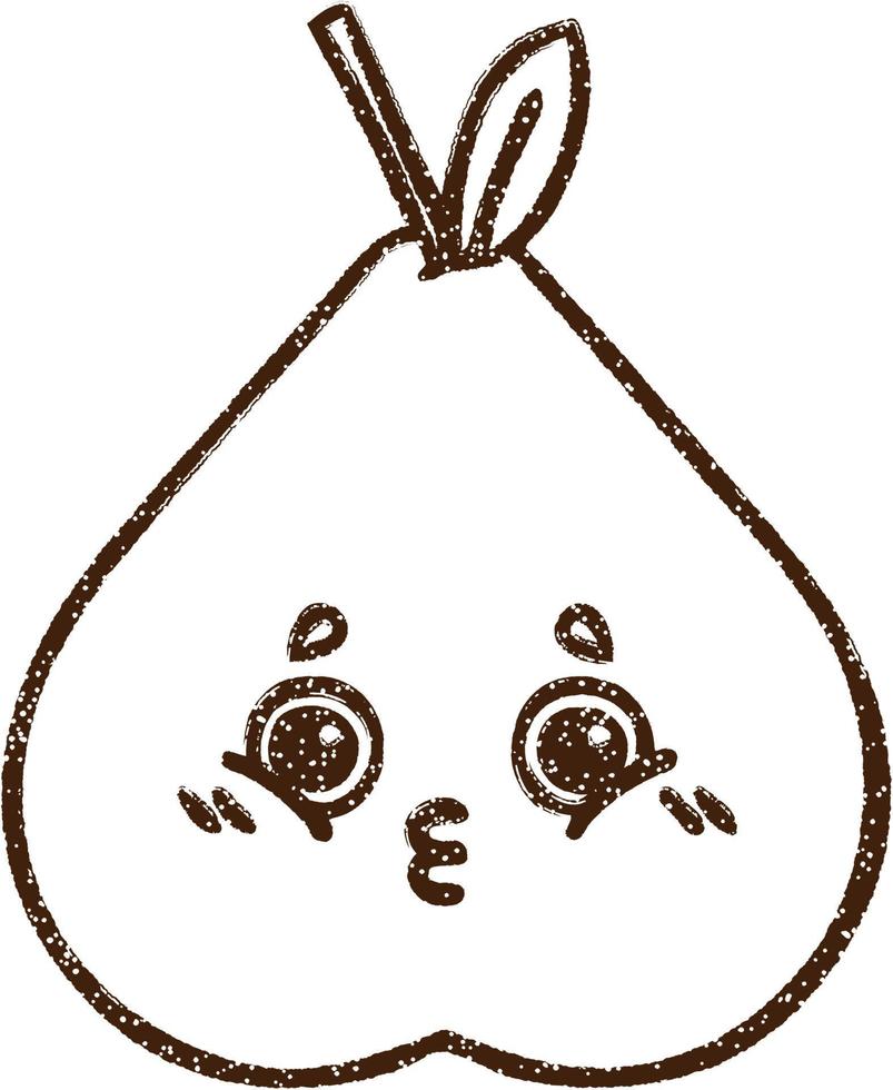 Pear Charcoal Drawing 12256134 Vector Art at Vecteezy