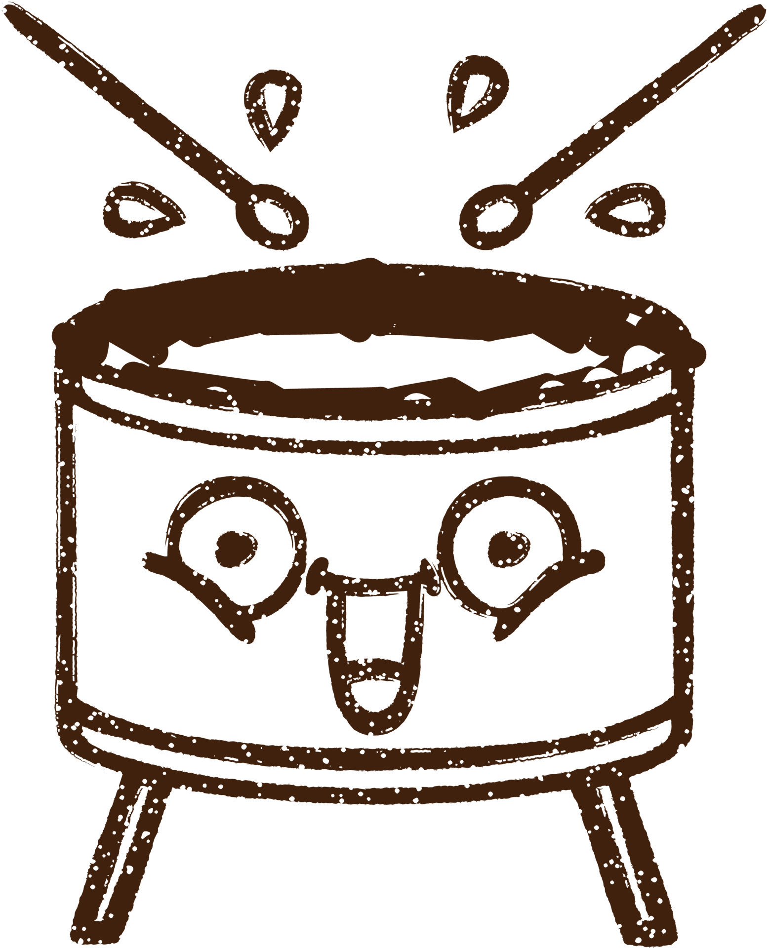 Beating Drum Charcoal Drawing 12256216 Vector Art at Vecteezy