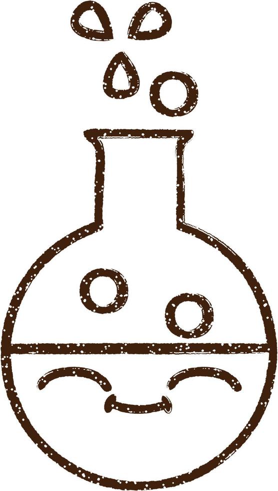 Bubbling Chemicals Charcoal Drawing vector