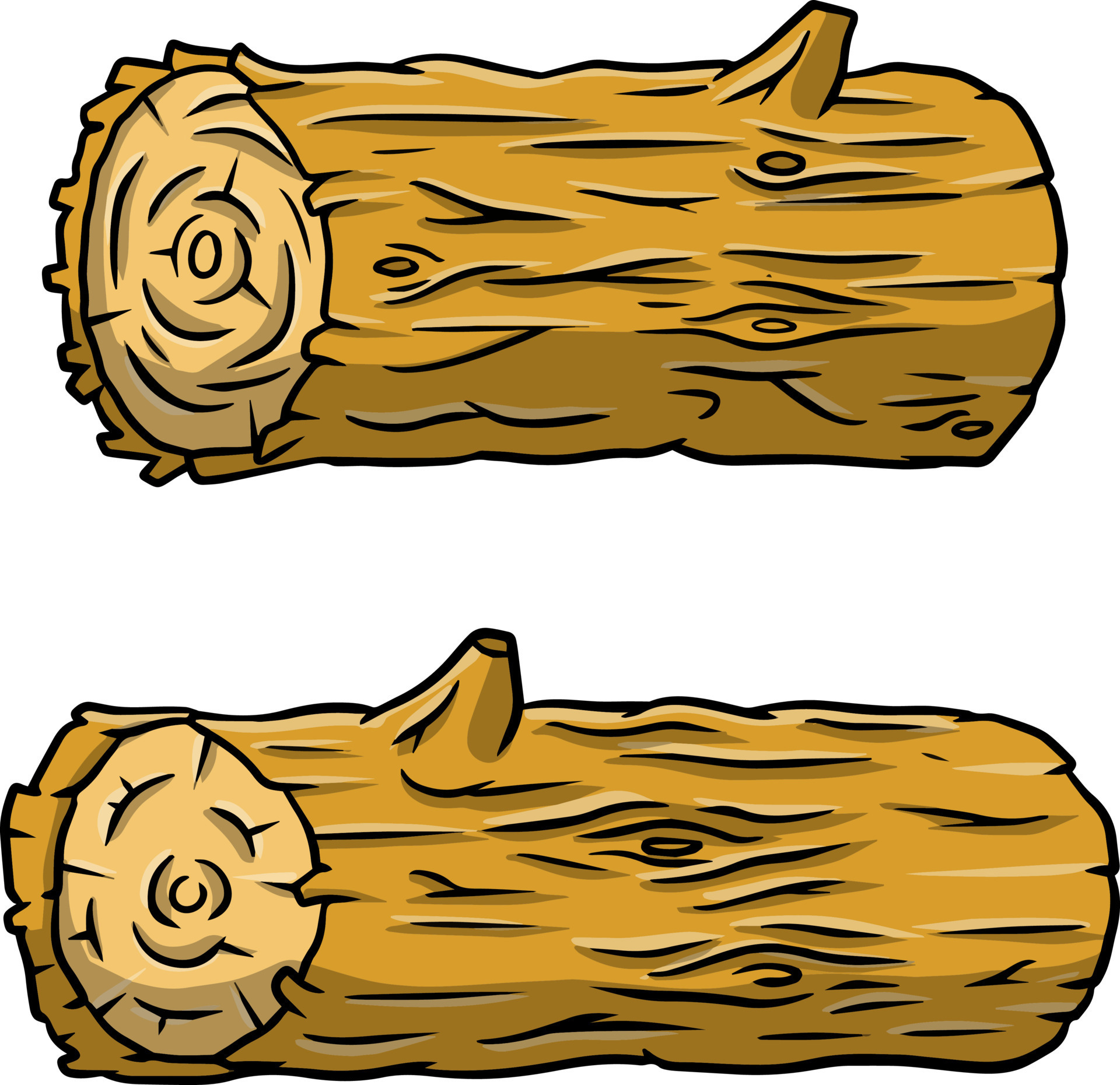Brown log. Building wood material. Natural element. Environment of forest.  12256448 Vector Art at Vecteezy