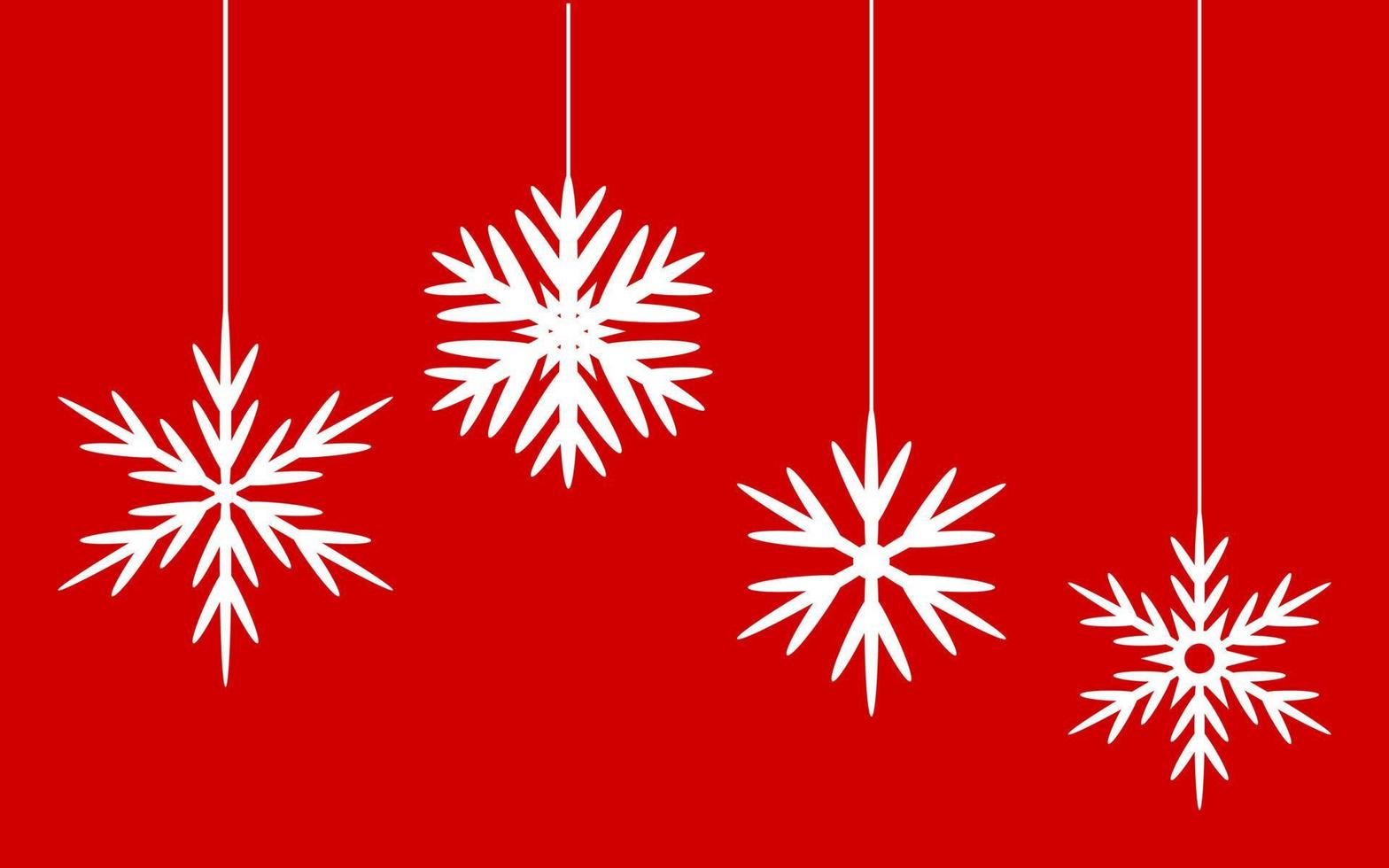 banner de navidad con copos de nieve vector