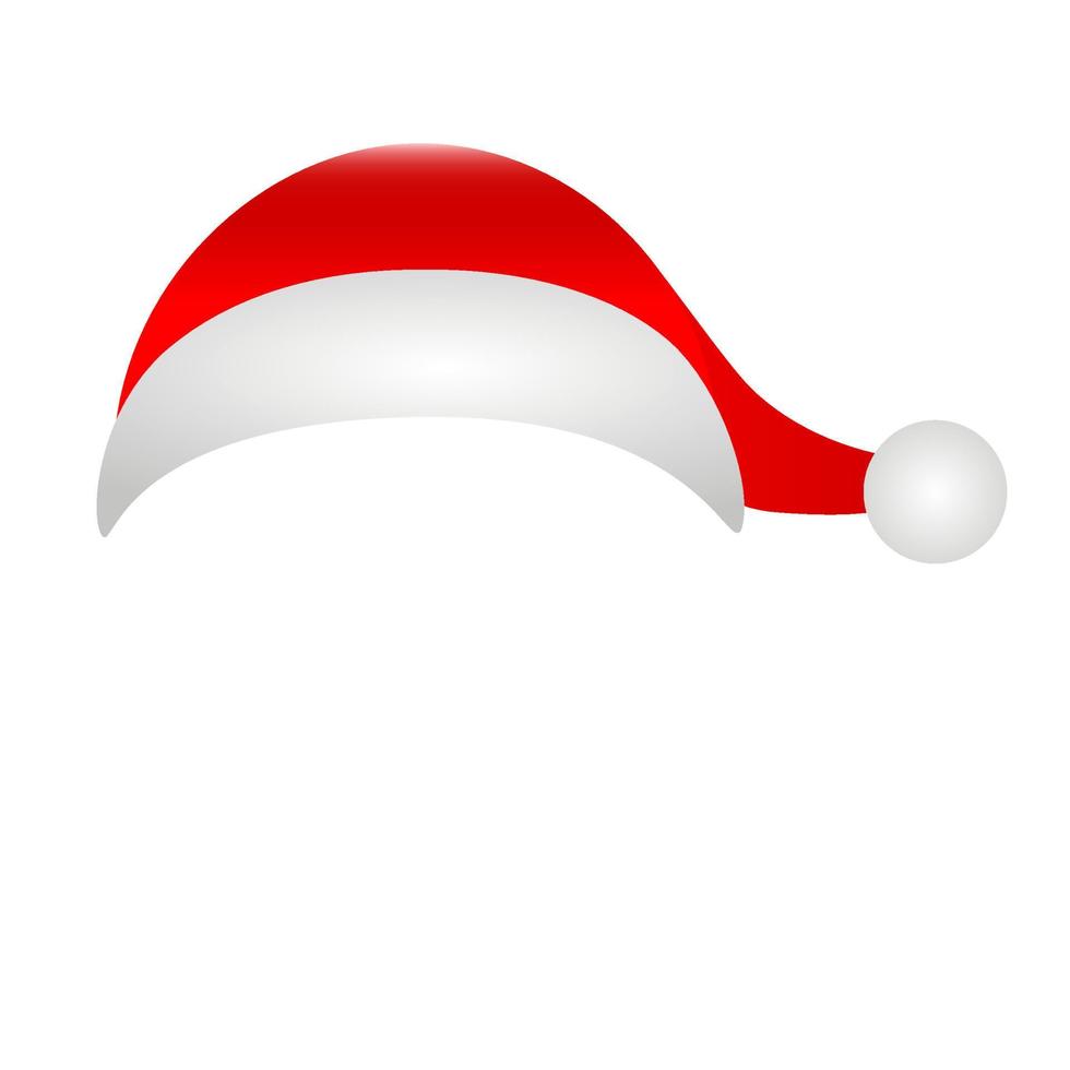 sombrero de santa claus sobre un fondo blanco vector