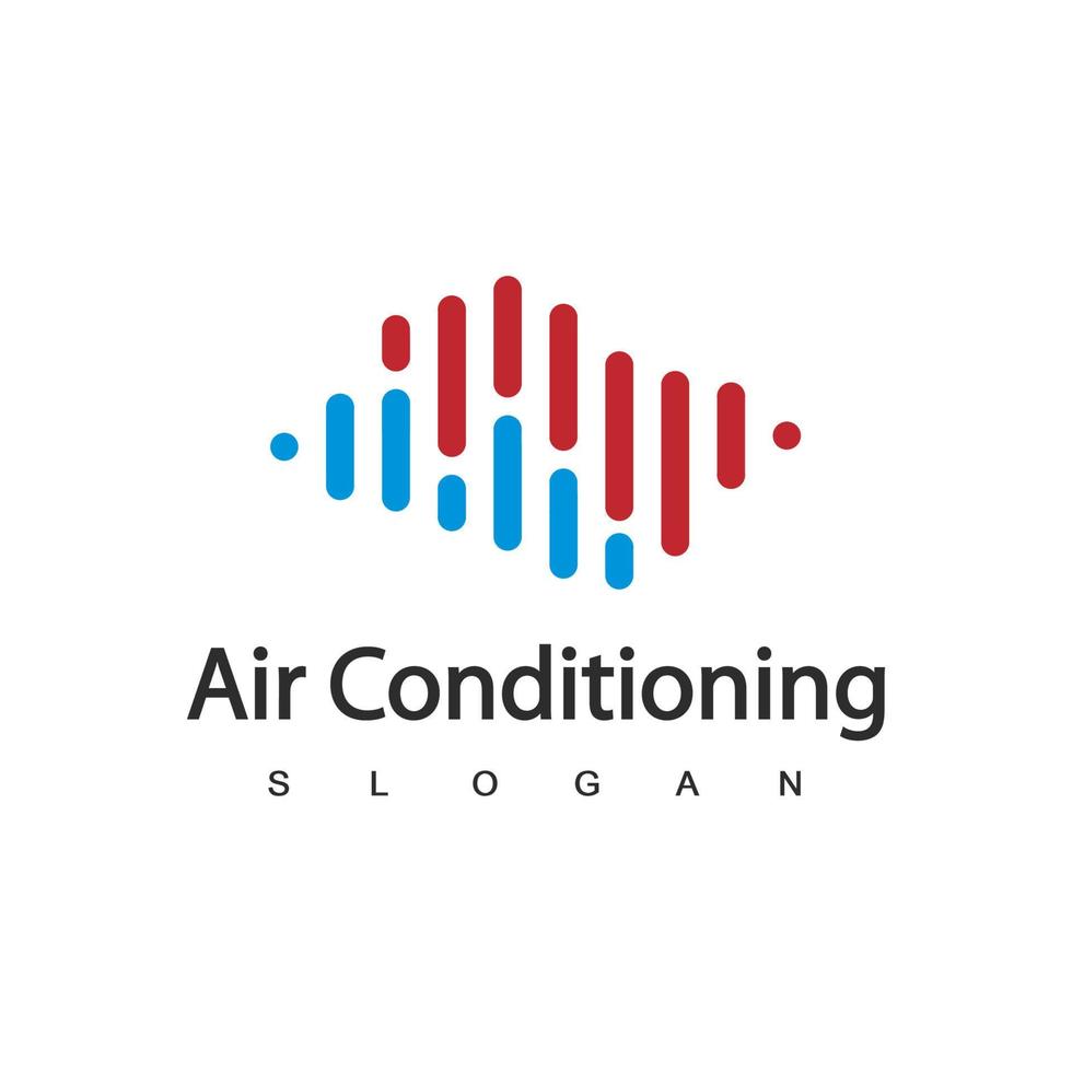 logotipo de aire acondicionado, concepto de logotipo hvac vector