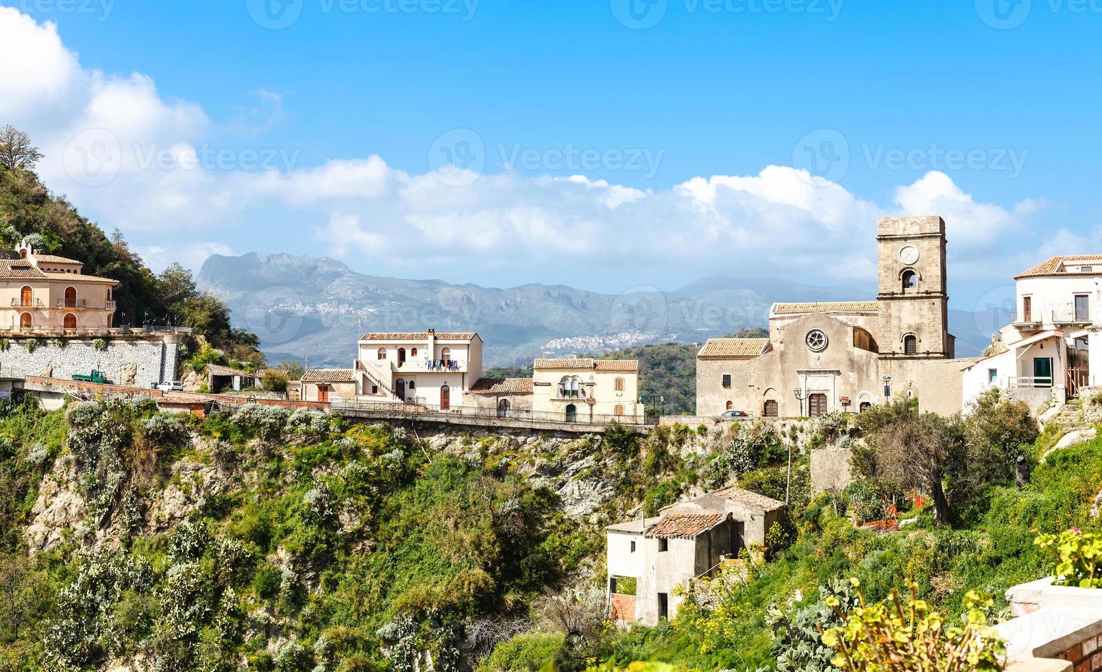 houses and church in mountain village Savoca photo