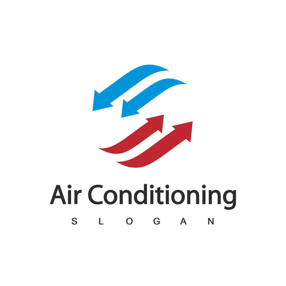 logotipo de aire acondicionado, concepto de logotipo hvac vector