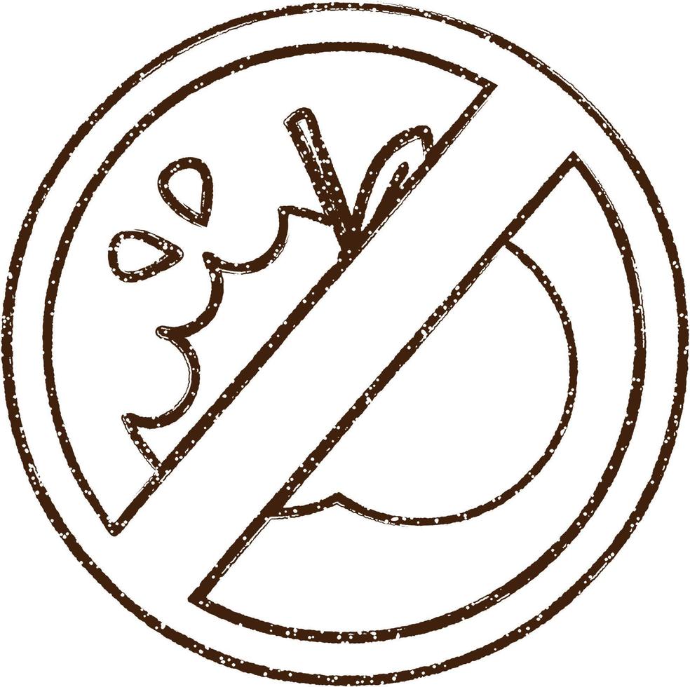 Fruit Ban Charcoal Drawing vector