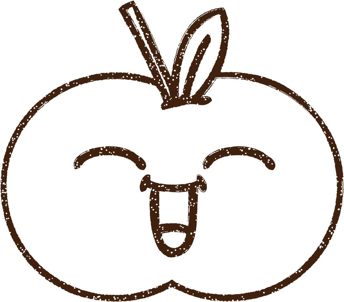Apple Charcoal Drawing 12256907 Vector Art at Vecteezy