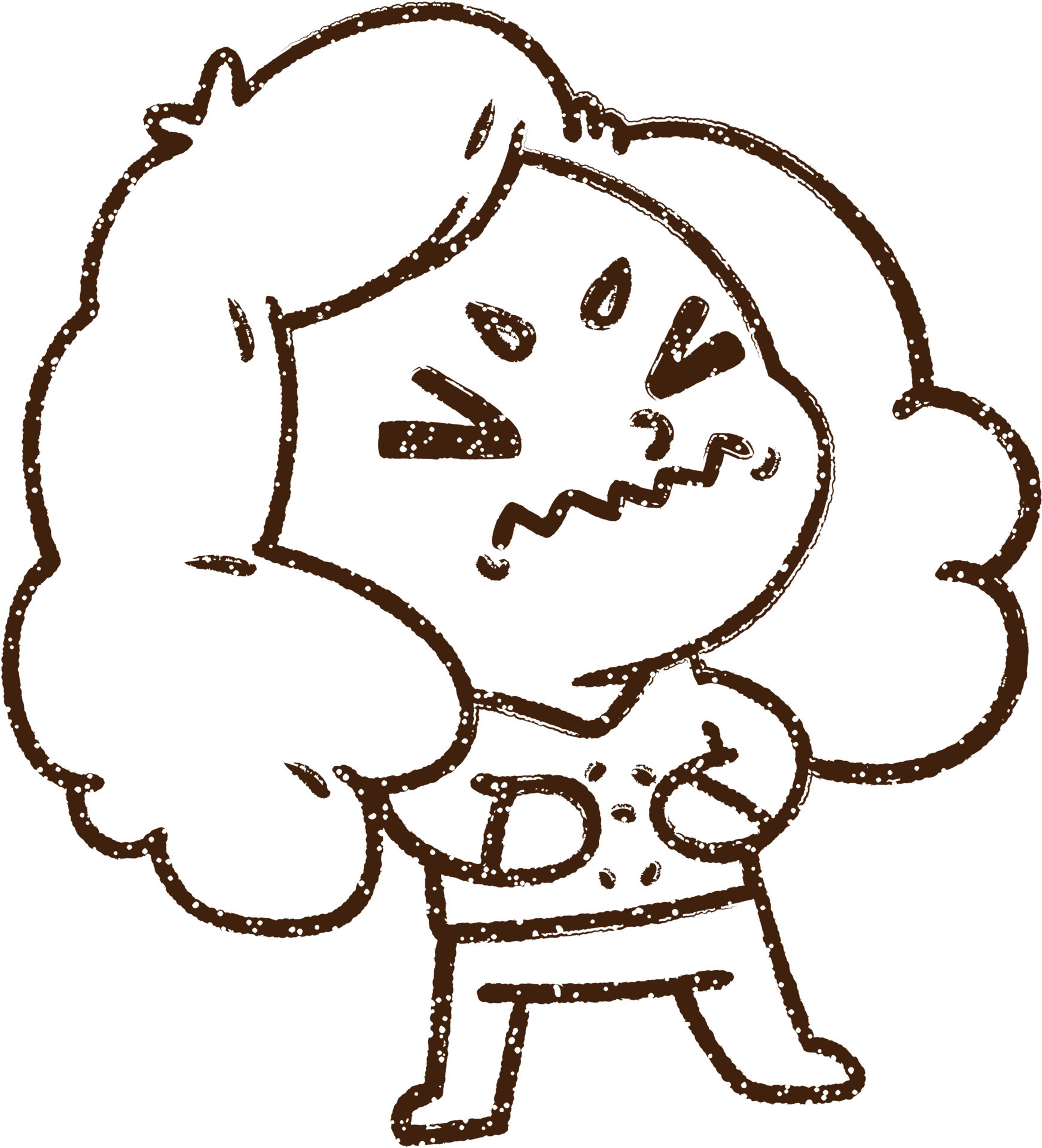 Upset Stomach Charcoal Drawing 12256943 Vector Art at Vecteezy