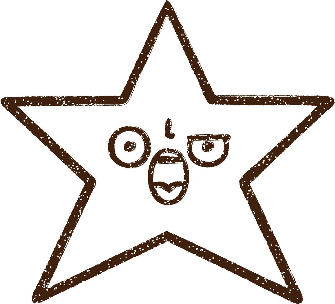 Star Charcoal Drawing vector