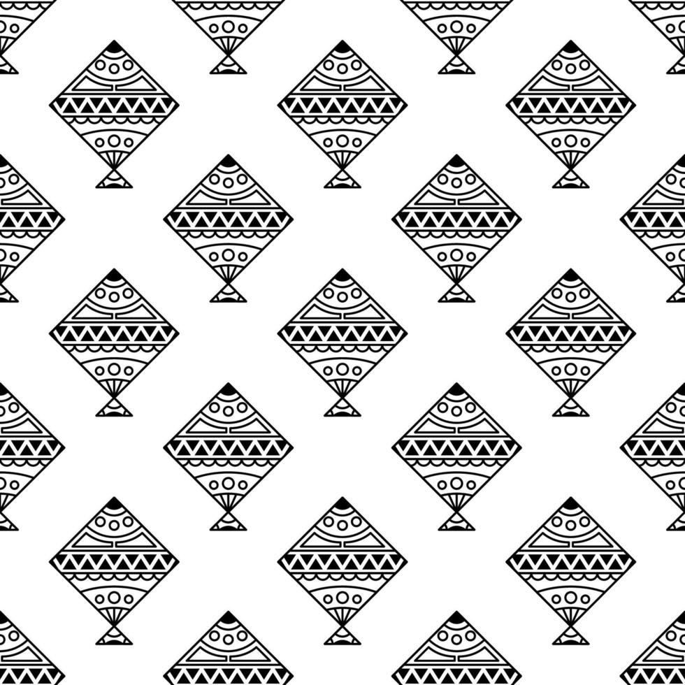 Set of kites outline seamless icon vector