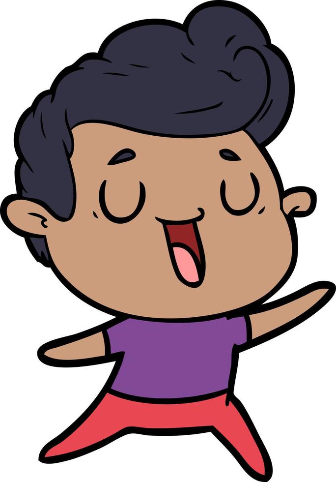happy cartoon man vector