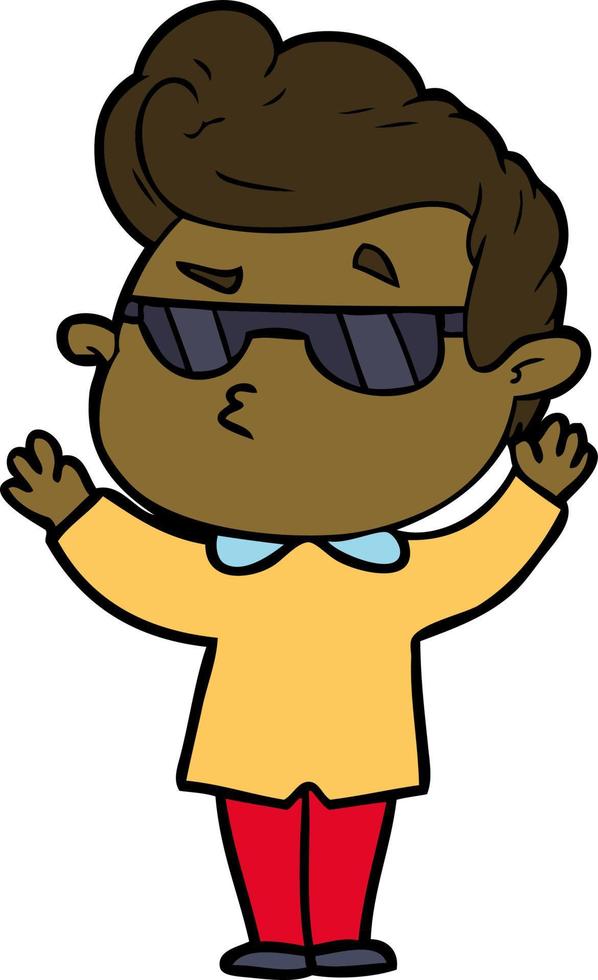 cartoon cool guy vector