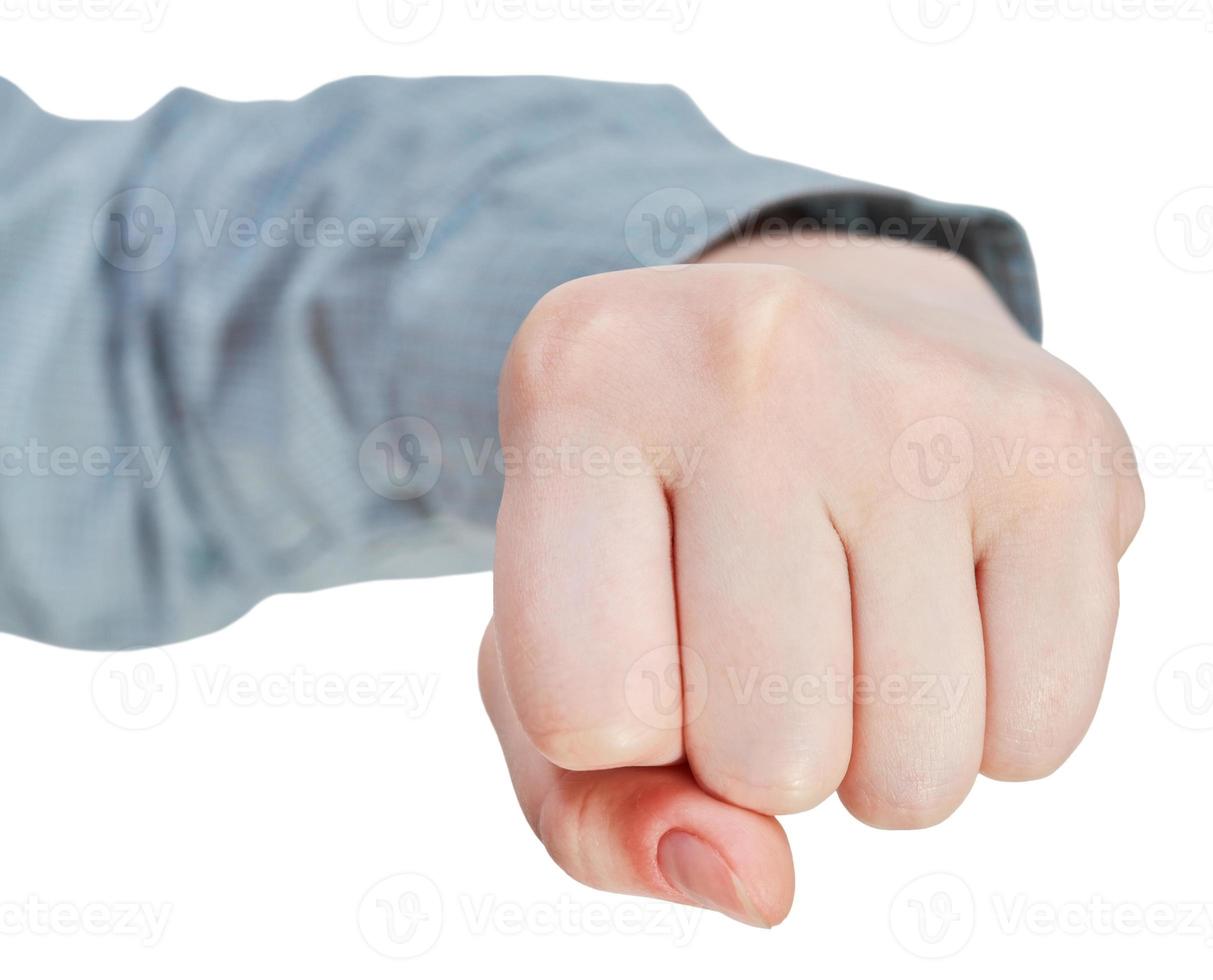 front view of fist - hand gesture photo