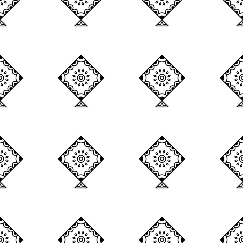 Set of kites outline seamless icon vector