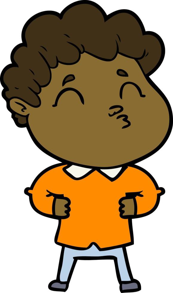 cartoon man pouting vector