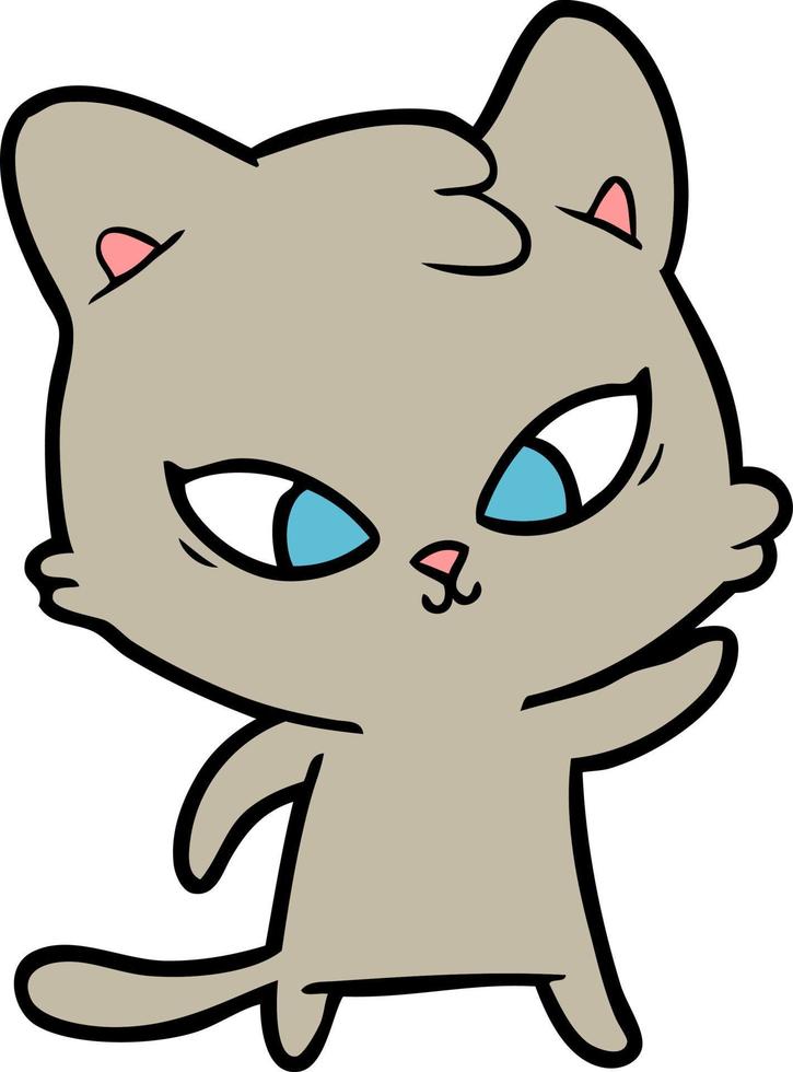 cute cartoon cat vector