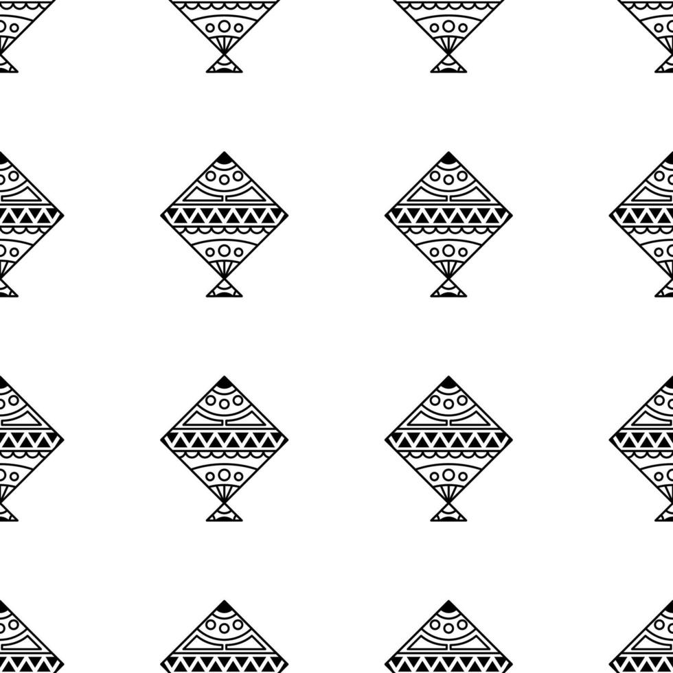 Set of kites outline seamless icon vector