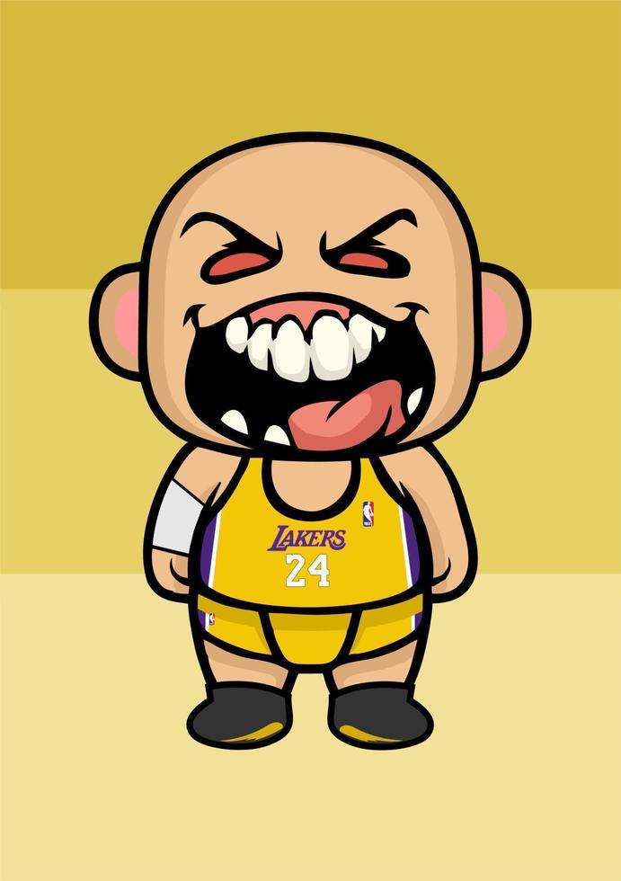 conjunto de expresión de bebé 9 kobe bryant vector