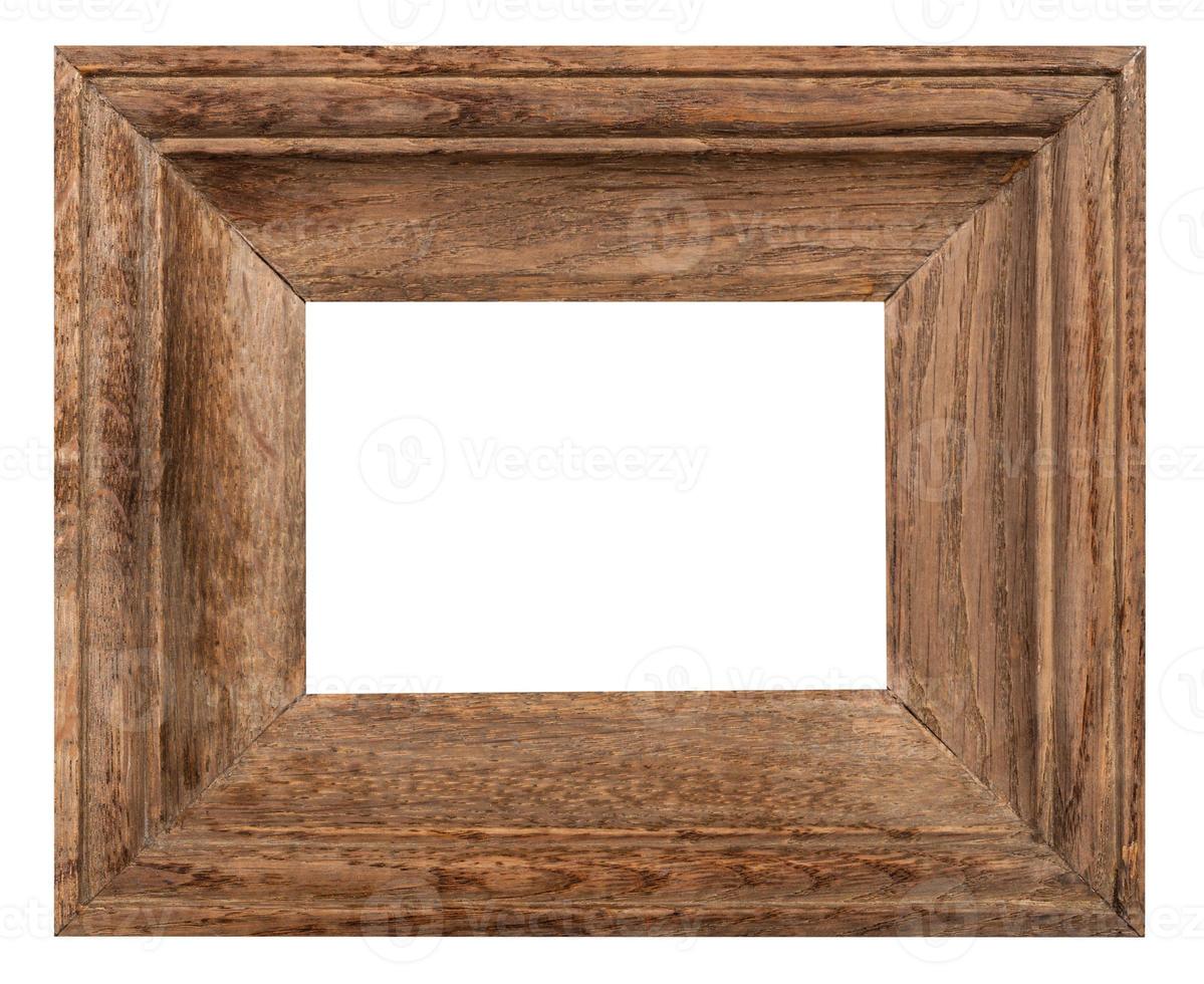 wide oak wood picture frame photo