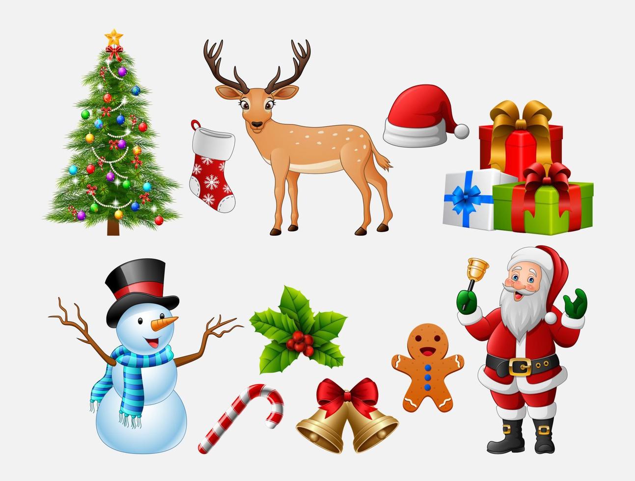 Christmas icons set vector