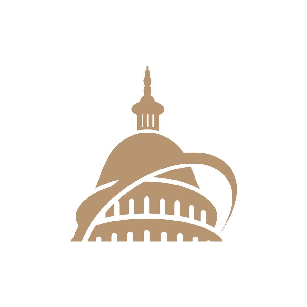 Dome Washington DC Building Logo vector