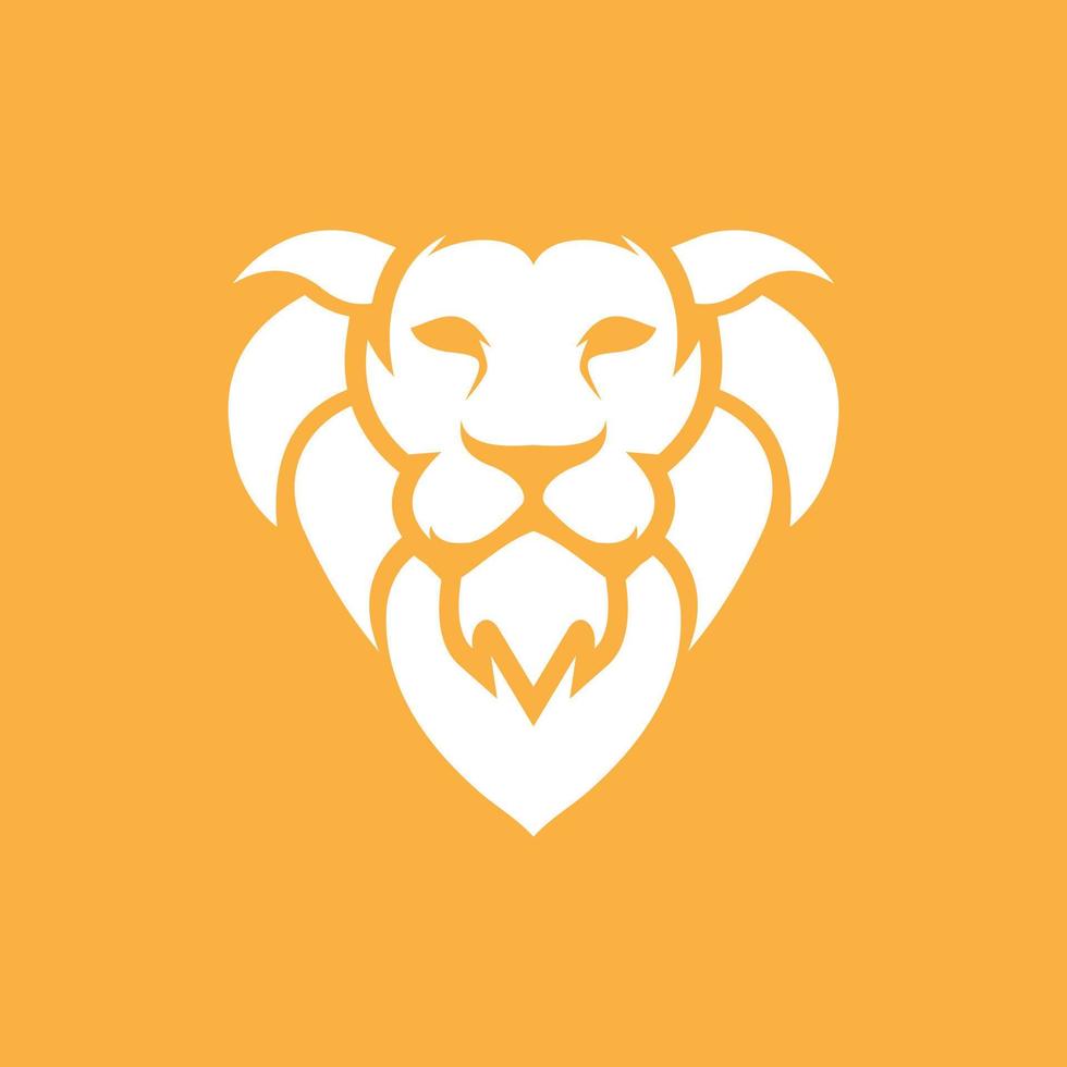 Head Lion Animal Silhouette Logo vector