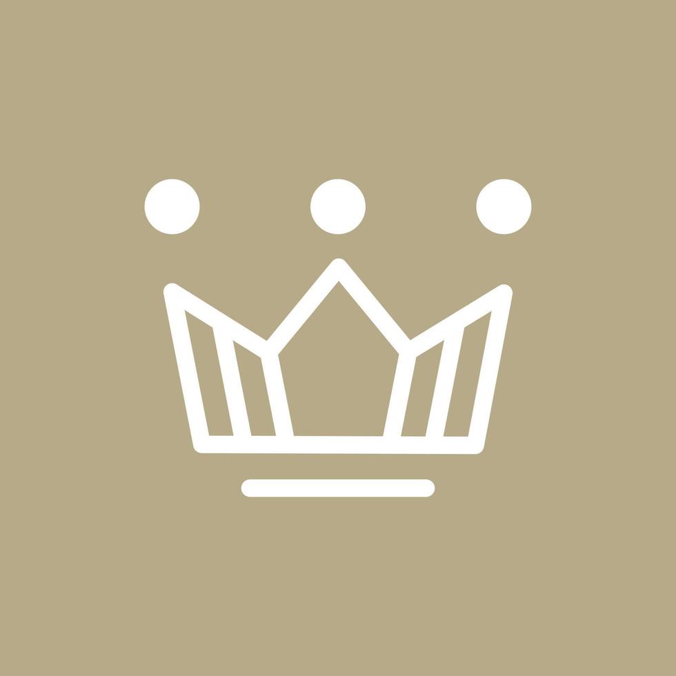 Crown Line Royal Modern Simple Logo vector