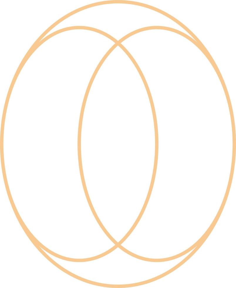 Minimal Oval Outline Design vector