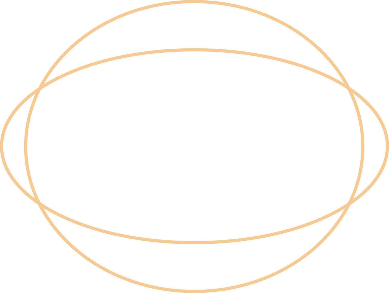 Minimal Oval Outline Design vector