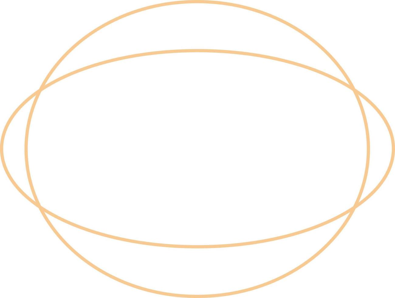 Minimal Oval Outline Design vector