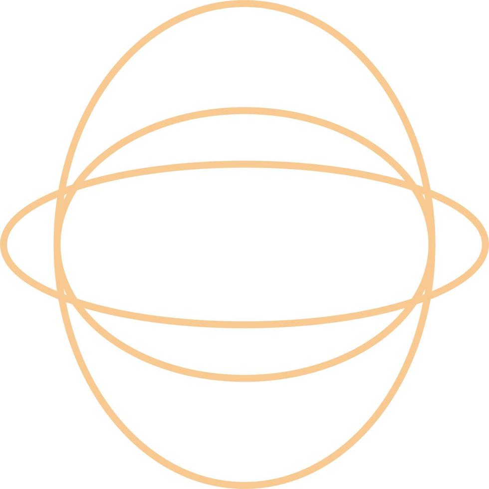 Minimal Oval Outline Design vector