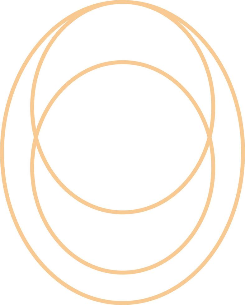Minimal Oval Outline Design vector