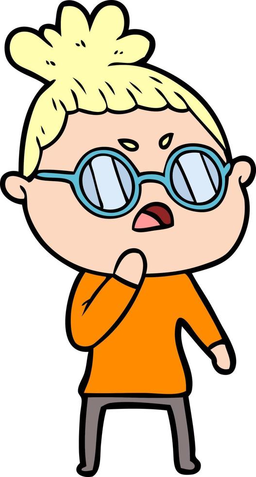cartoon annoyed woman vector