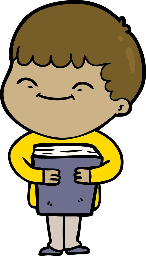 cartoon happy boy vector