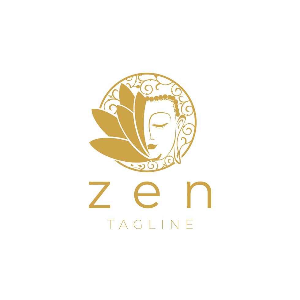 Buddha Zen Monogram Logo Design Template vector
