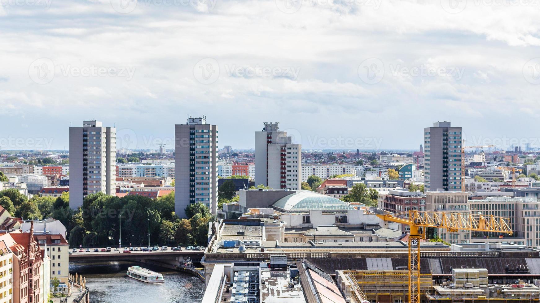 Berlin with Muhlendammbrucke Mill Dam Bridge photo