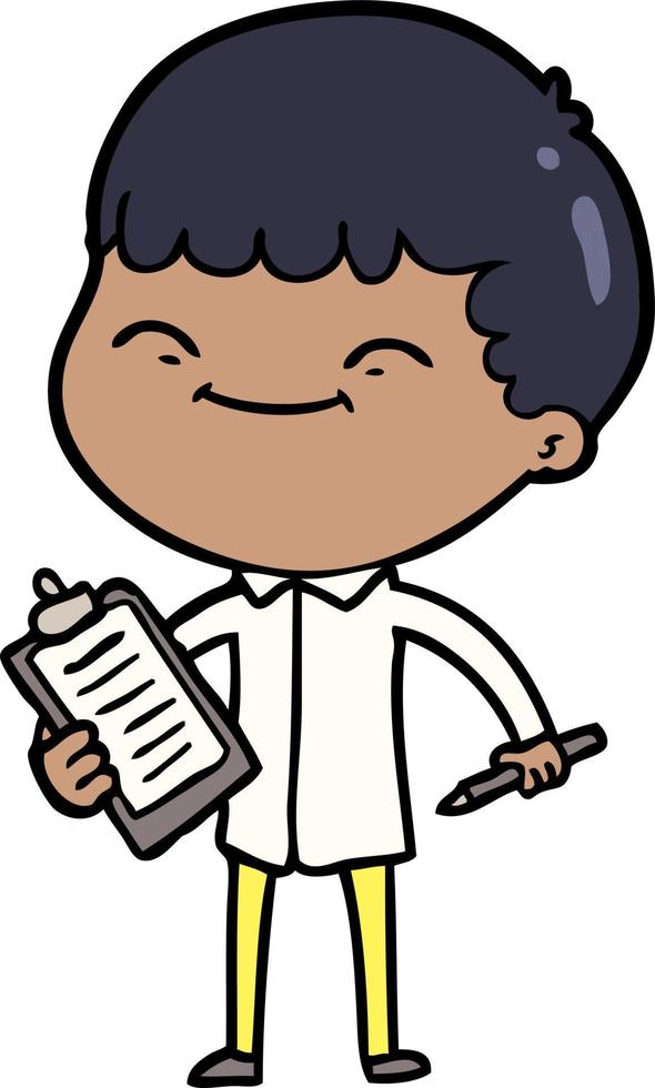 cartoon happy boy vector