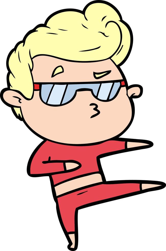 cartoon cool guy vector