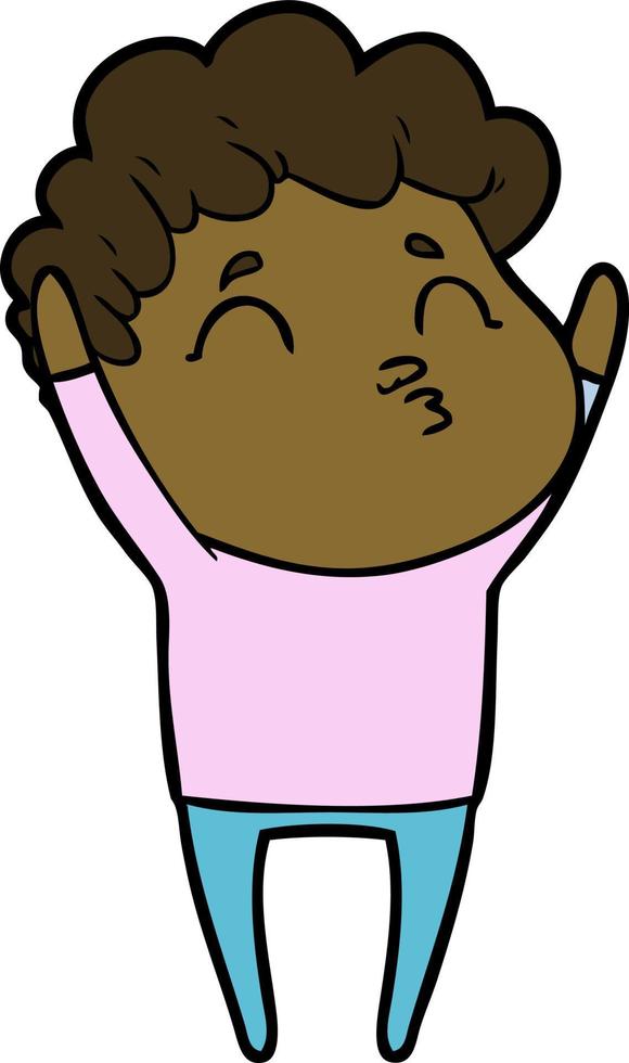 cartoon man pouting vector