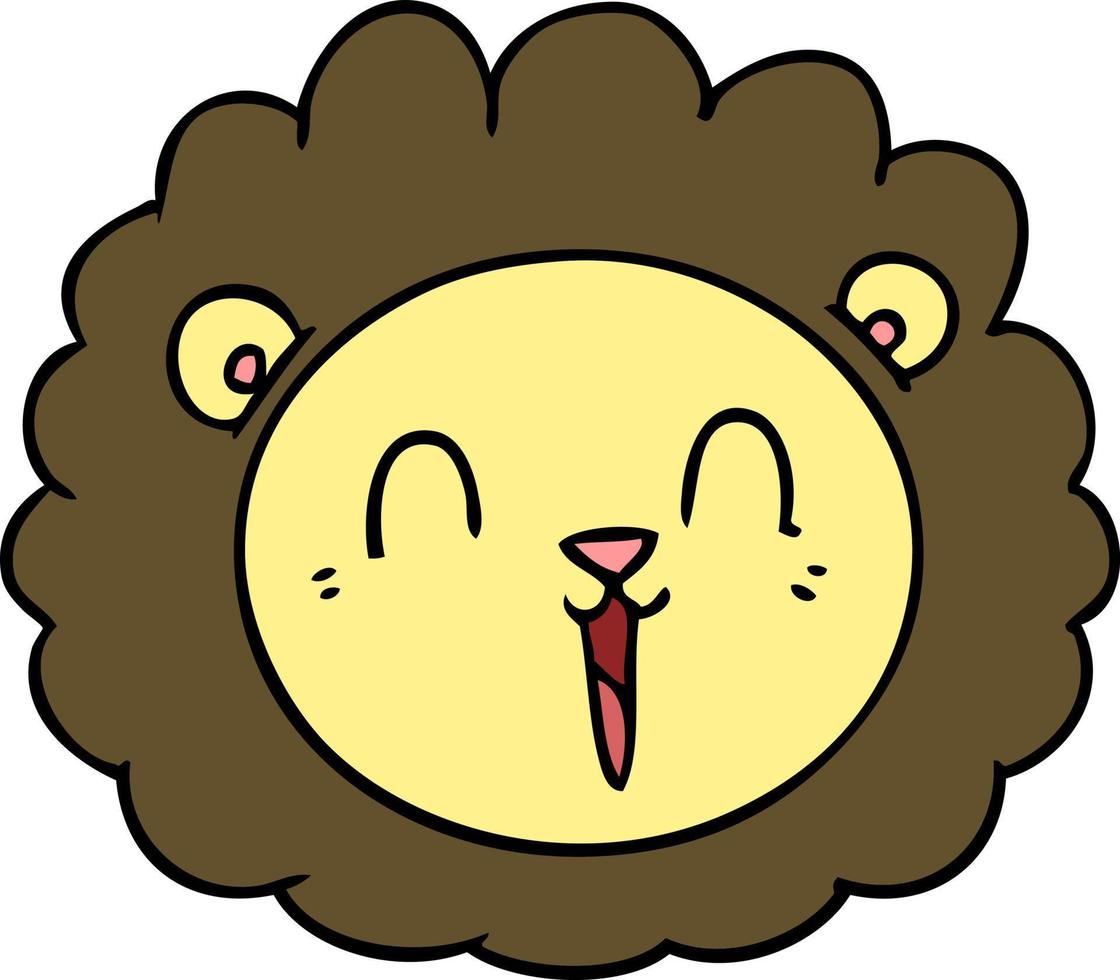 cartoon lion face vector