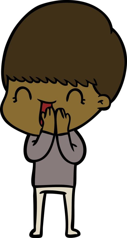 happy cartoon boy vector