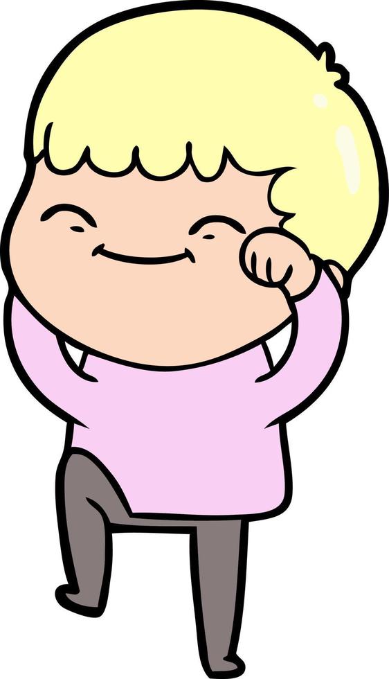 cartoon happy boy vector
