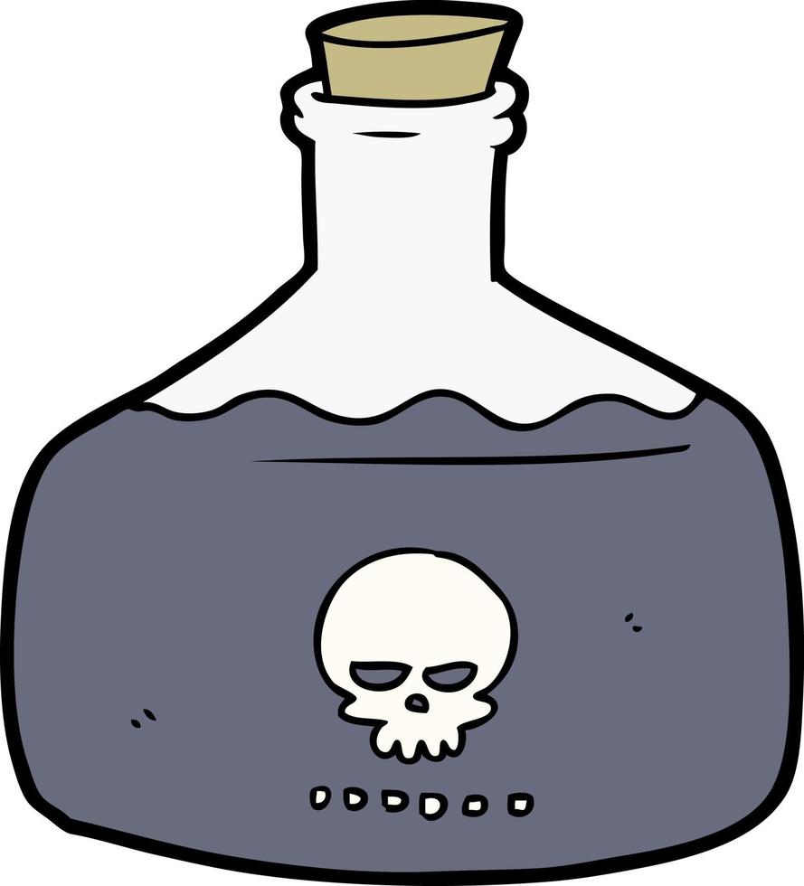 cartoon vial of assassin poison vector