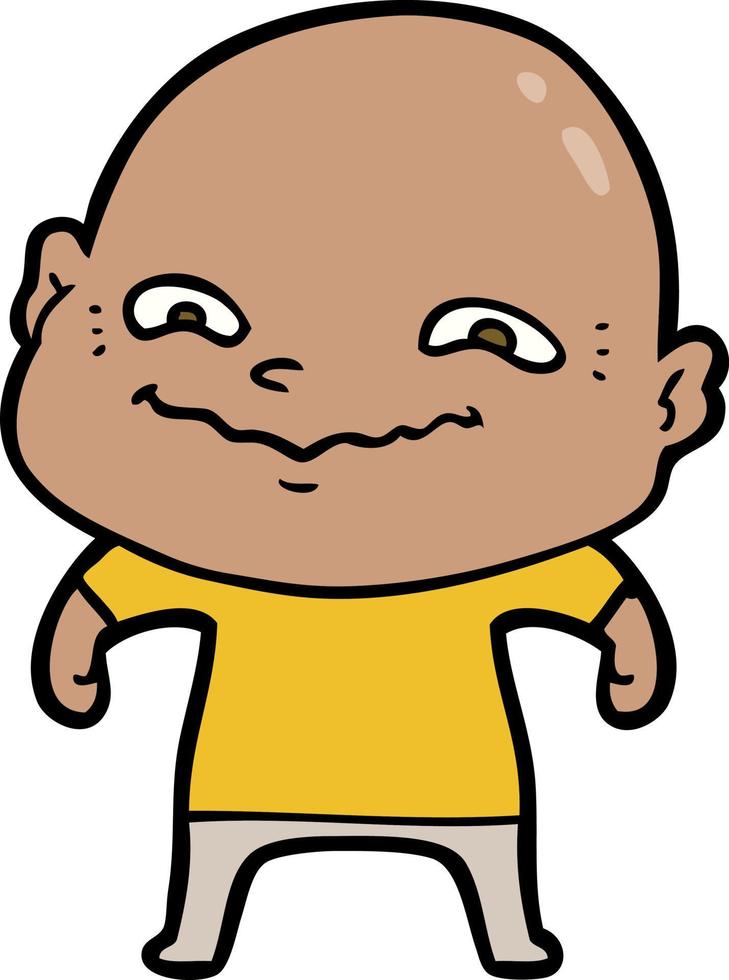 cartoon creepy guy vector